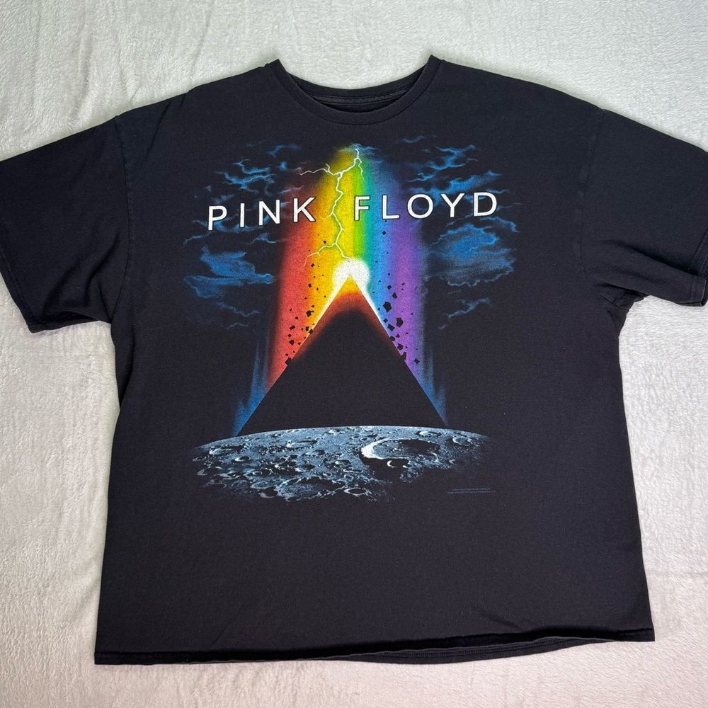 Pink Floyd Liquid Blue T-Shirt XXL Dark Side Invasion Black Good Used Condition